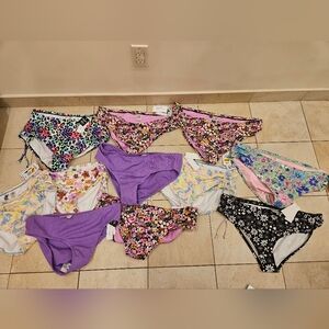 Macy's Plus Size Bikini Bottoms Clothing Lot Juniors Plus Swimwear all NWT